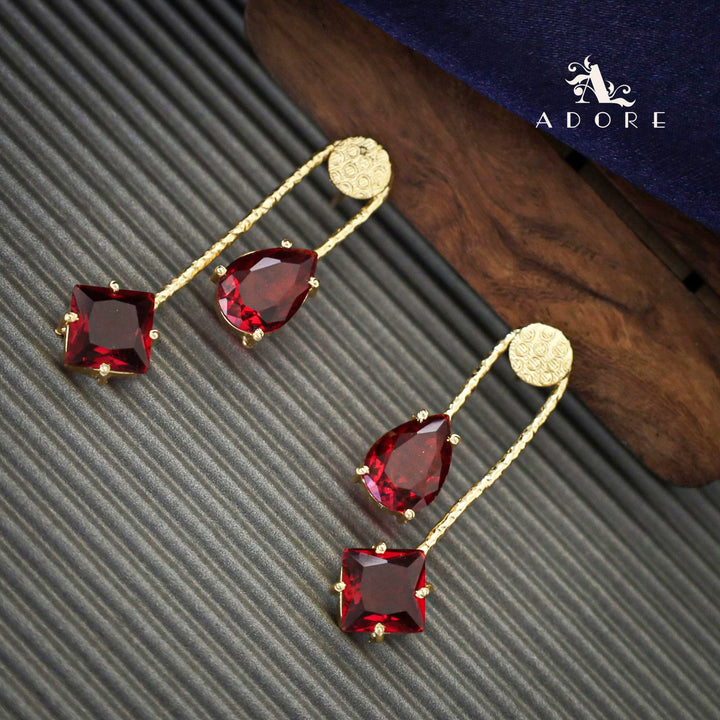Triga Glossy Diamond Drop Earring