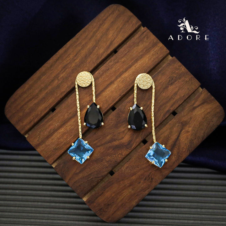 Triga Glossy Diamond Drop Earring