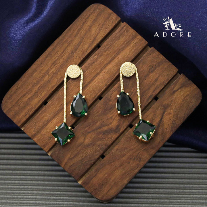 Triga Glossy Diamond Drop Earring