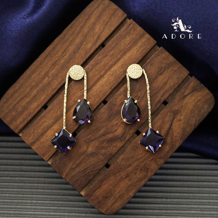 Triga Glossy Diamond Drop Earring