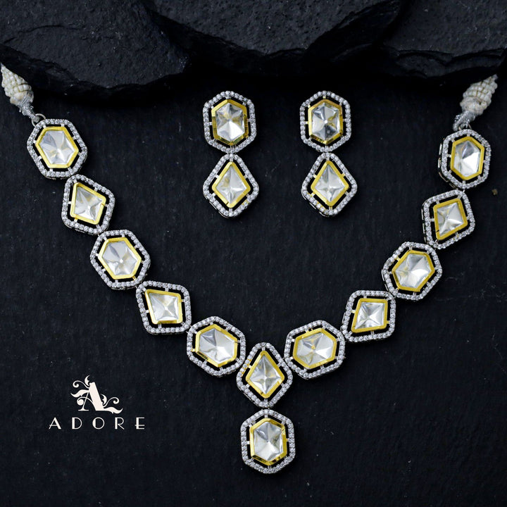 Kavitha Polki Kundan Neckpiece With Earring