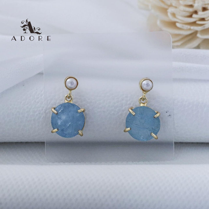 Halle Pearl Dyed Stone Earring