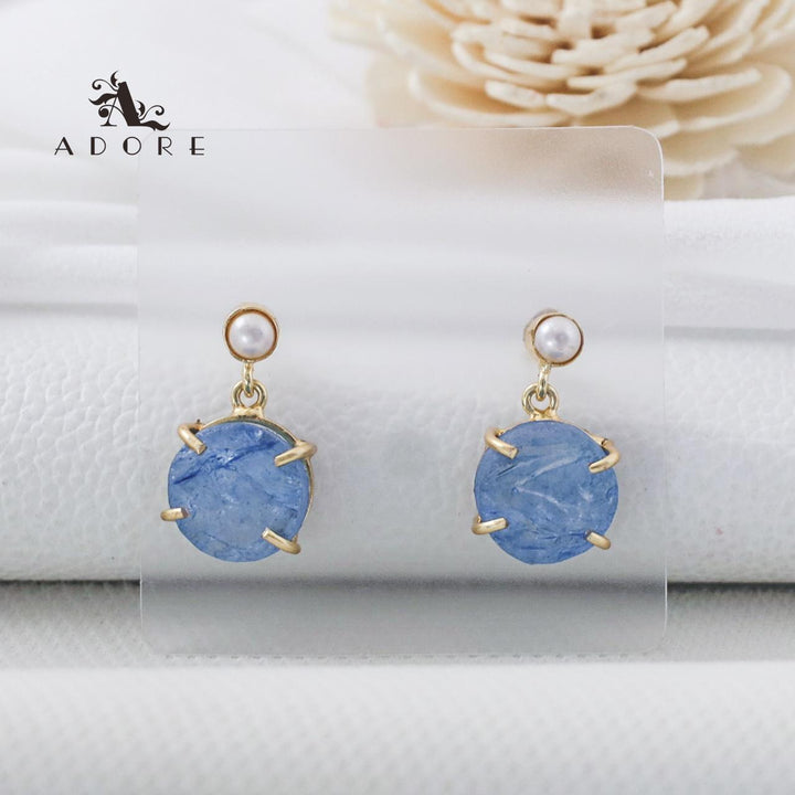 Halle Pearl Dyed Stone Earring