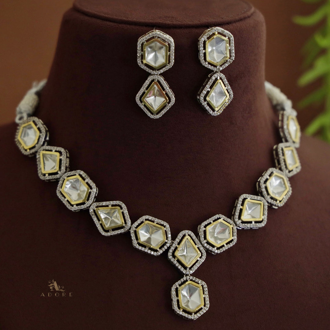 Kavitha Polki Kundan Neckpiece With Earring