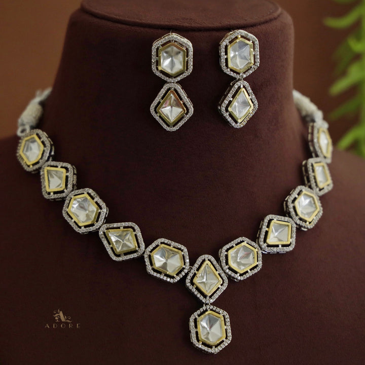 Kavitha Polki Kundan Neckpiece With Earring
