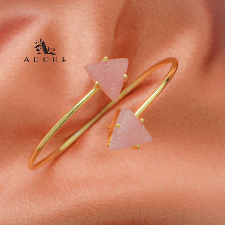 Thasvi Dual Carved Triangle Bangle