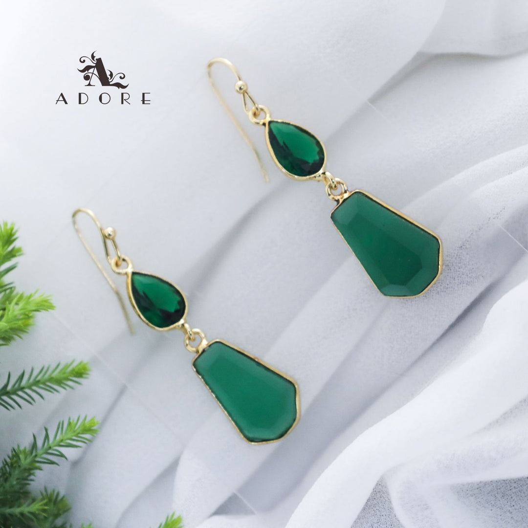 Glossy Drop Hexagon Earring