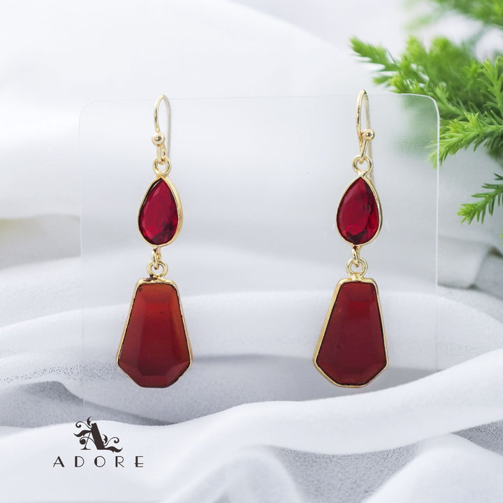Glossy Drop Hexagon Earring