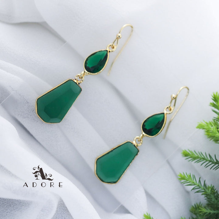 Glossy Drop Hexagon Earring
