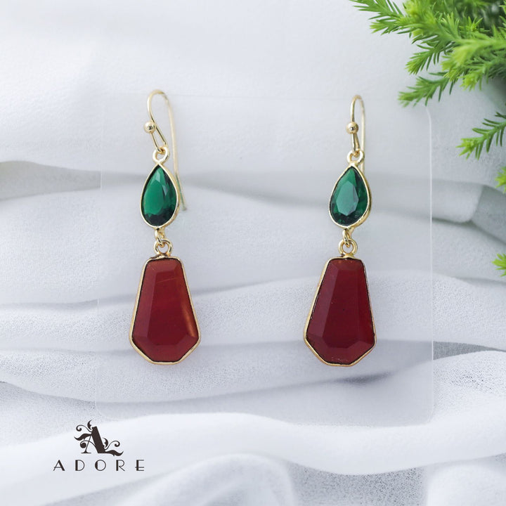 Glossy Drop Hexagon Earring