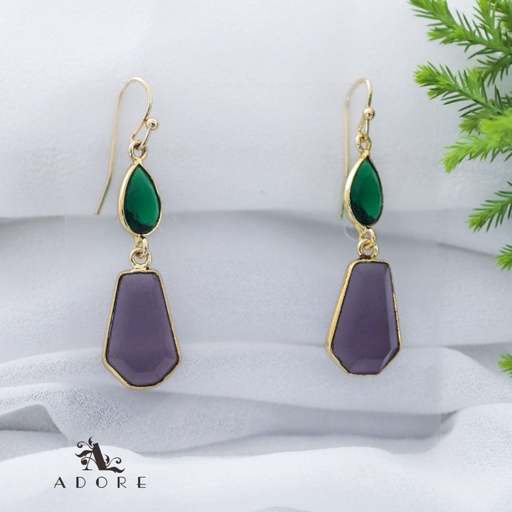 Glossy Drop Hexagon Earring