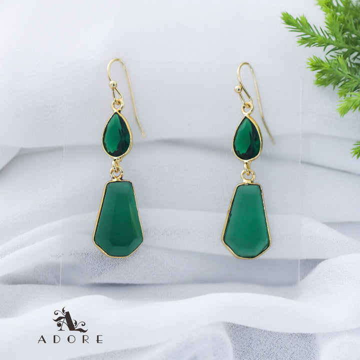 Glossy Drop Hexagon Earring