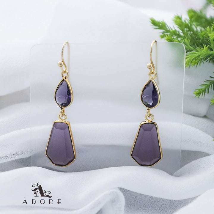 Glossy Drop Hexagon Earring