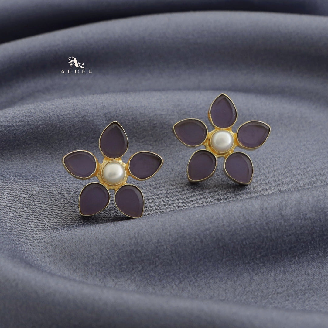 Adore Raw Stone - Flower Earring (Colours Available)