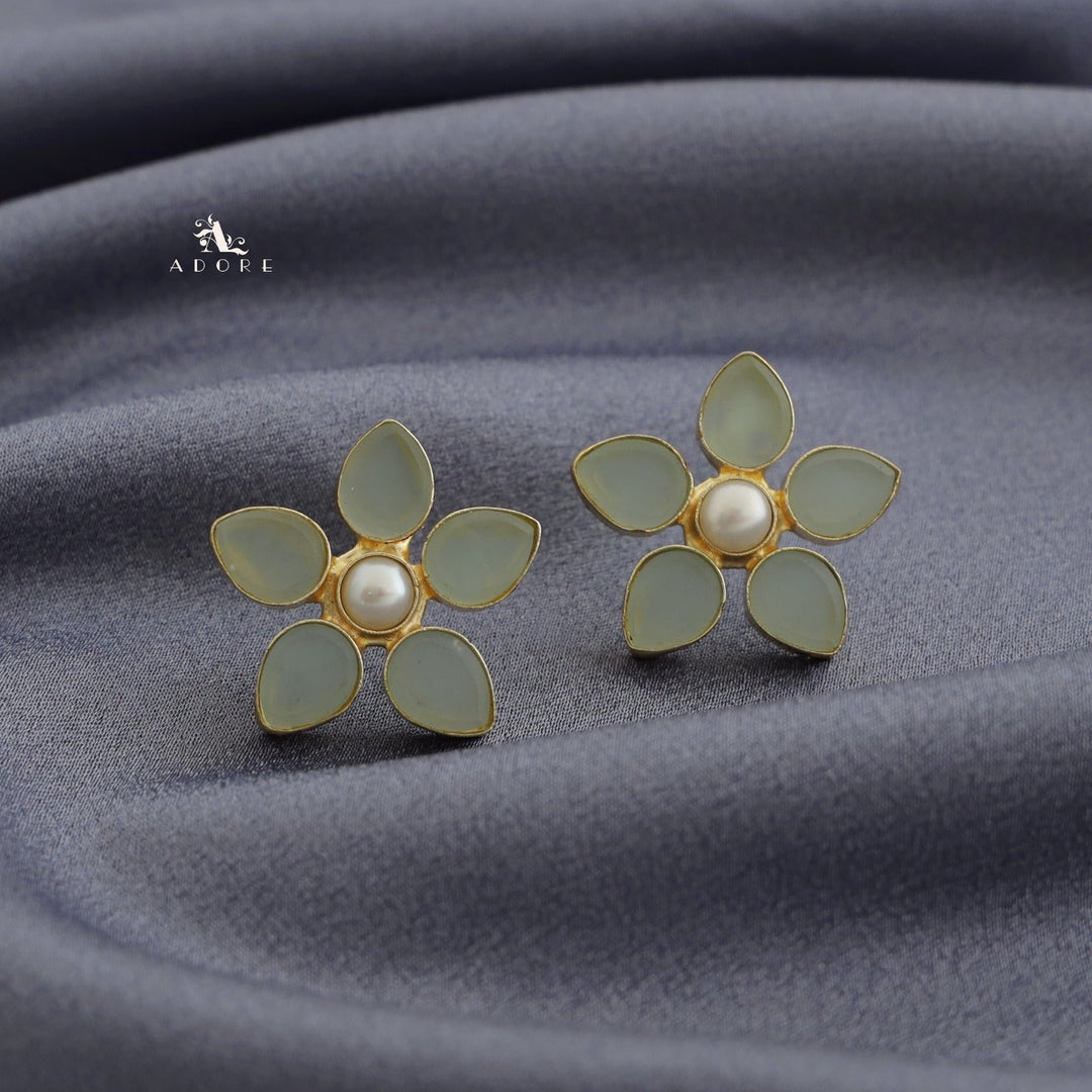 Adore Raw Stone - Flower Earring (Colours Available)
