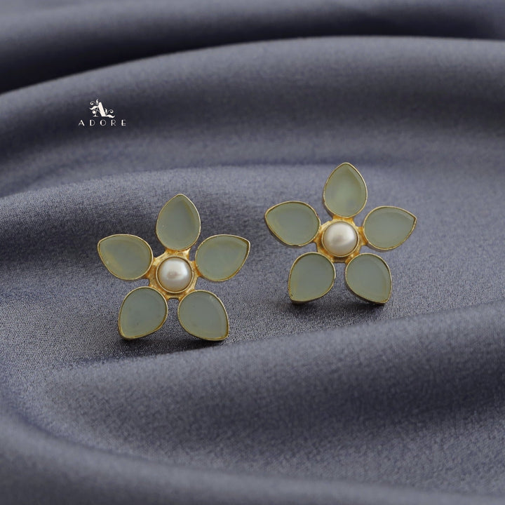 Adore Raw Stone - Flower Earring (Colours Available)