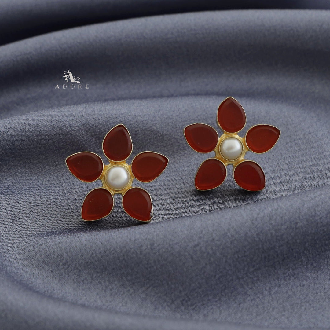 Adore Raw Stone - Flower Earring (Colours Available)