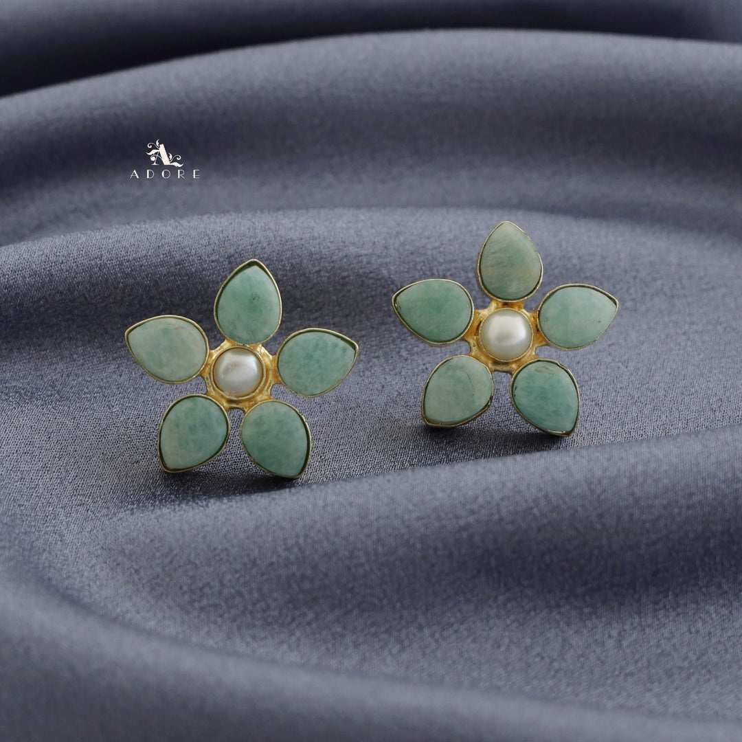 Adore Raw Stone - Flower Earring (Colours Available)