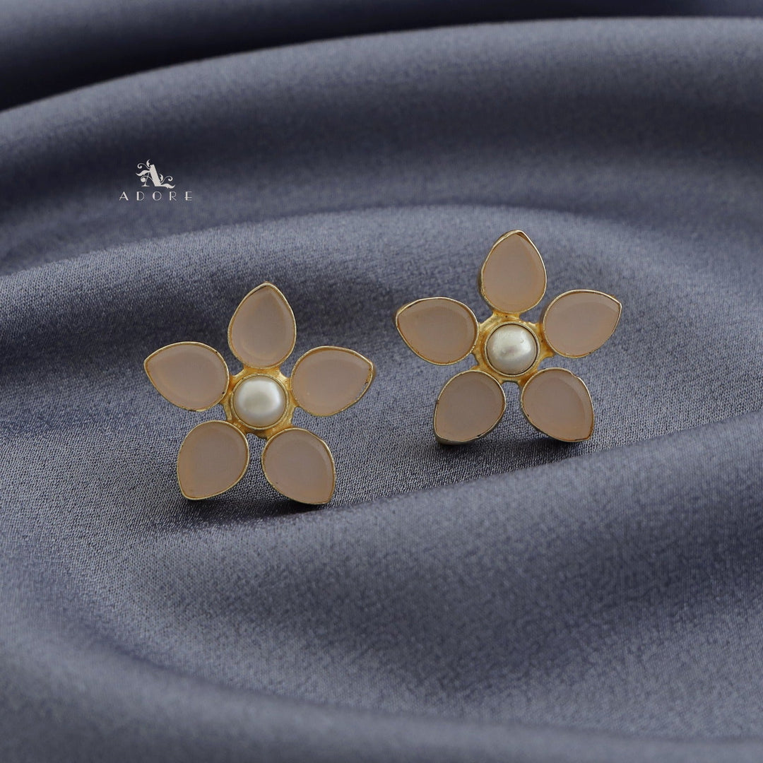 Adore Raw Stone - Flower Earring (Colours Available)