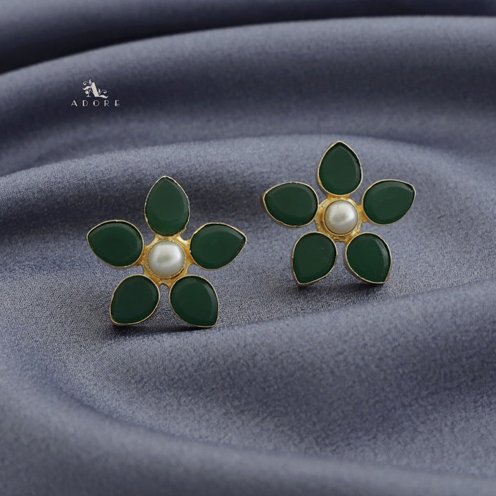 Adore Raw Stone - Flower Earring (Colours Available)