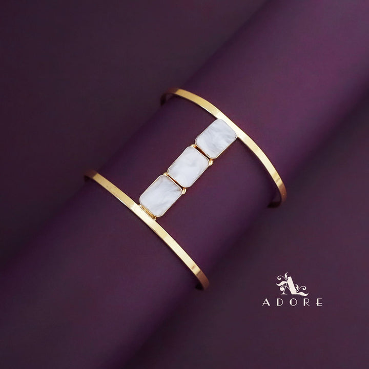 Tri Glossy Rectangle Hand Cuff