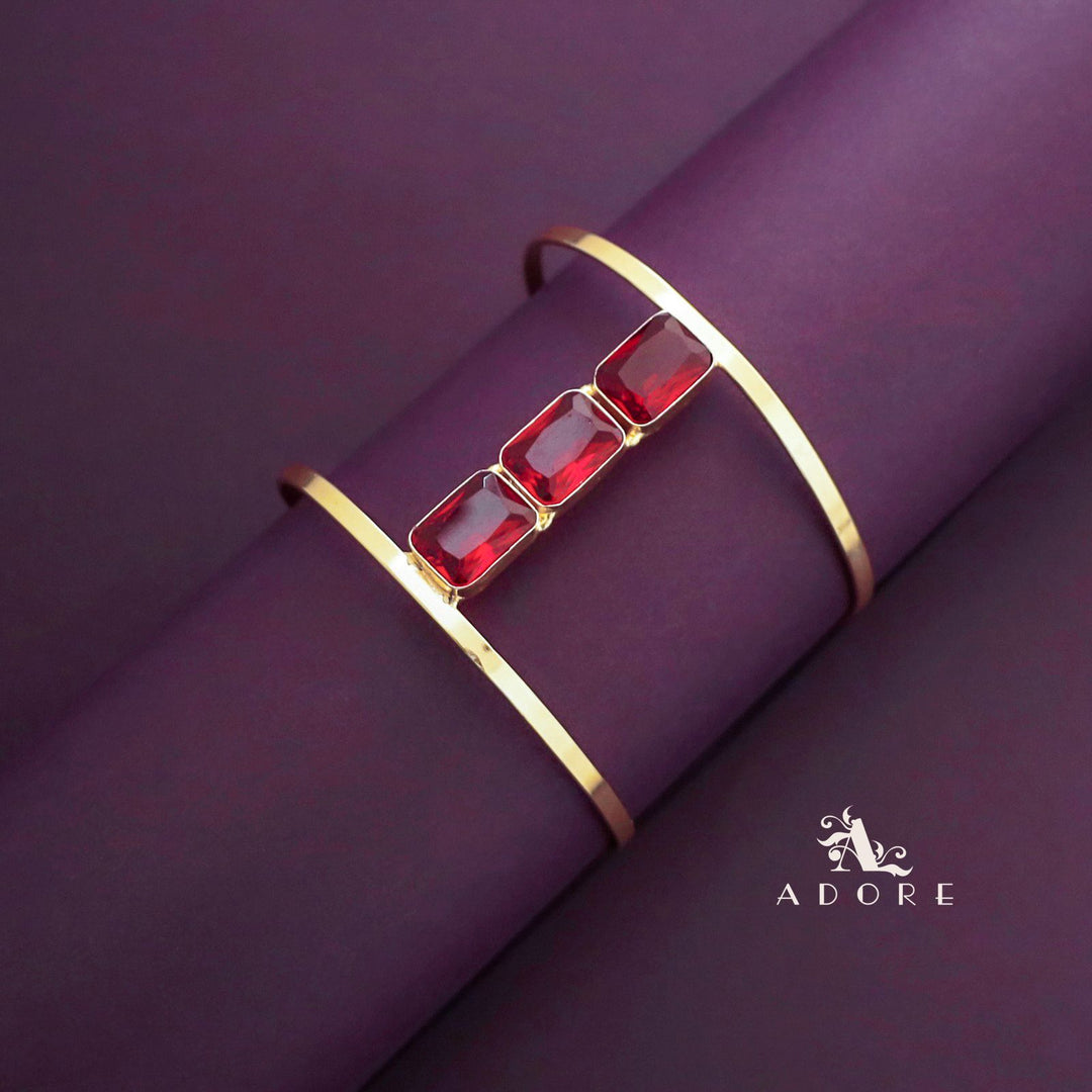 Tri Glossy Rectangle Hand Cuff