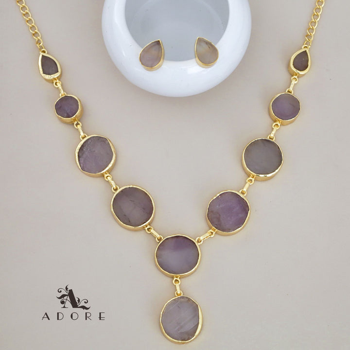 Marleigh Raw Stone Neckpiece With Stud