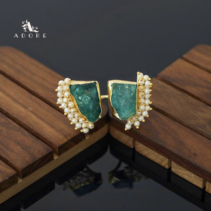 Heidi Raw Stone Cluster Pearl Ring