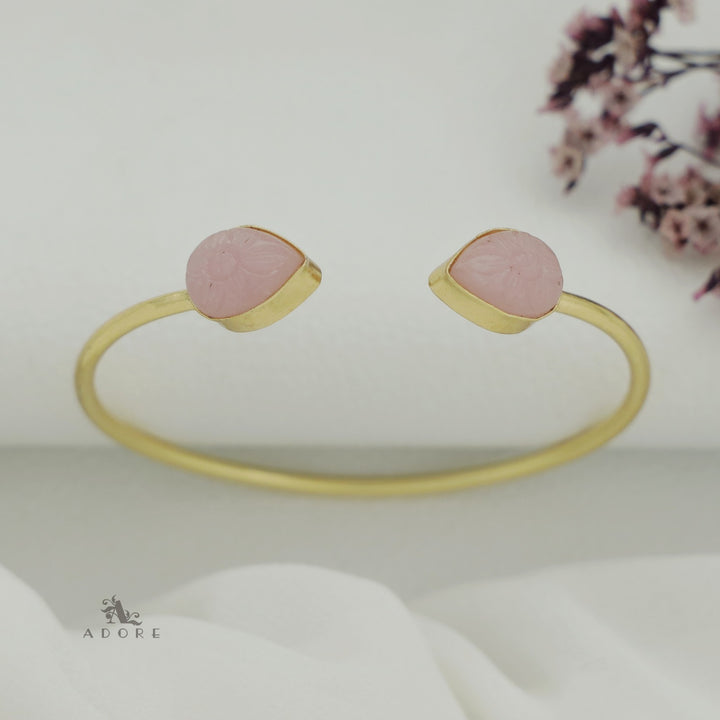Carved Twin Flower Bracelet