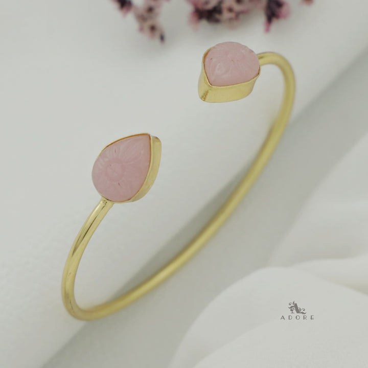 Carved Twin Flower Bracelet