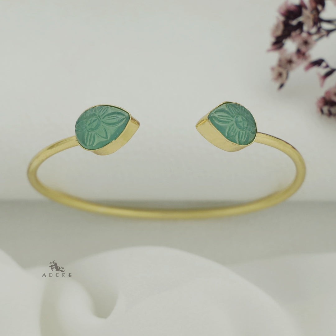 Carved Twin Flower Bracelet