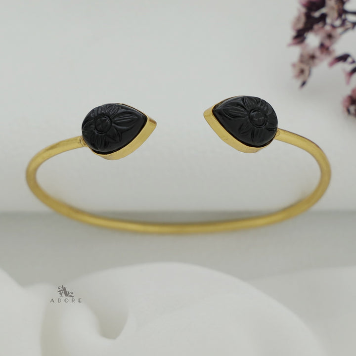 Carved Twin Flower Bracelet
