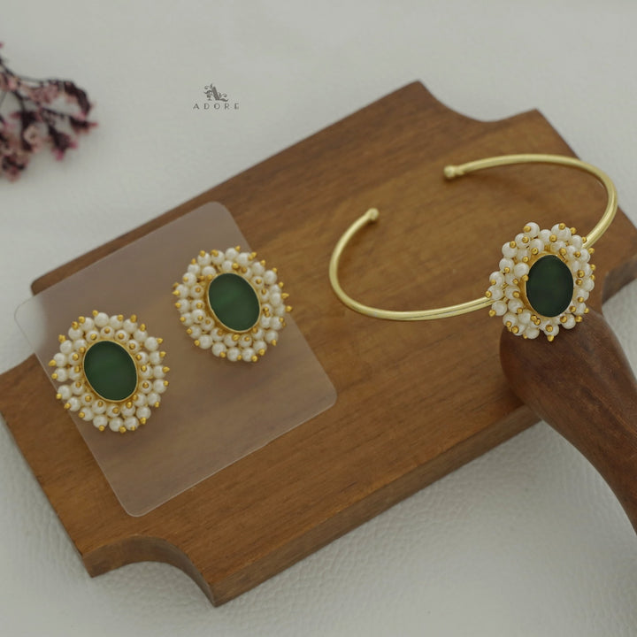 Raw Stone Halina Pearl Bracelet With Earring