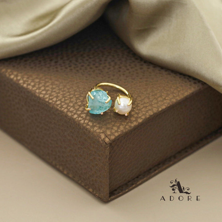 Eza Dyed Stone Plus Pearl Ring