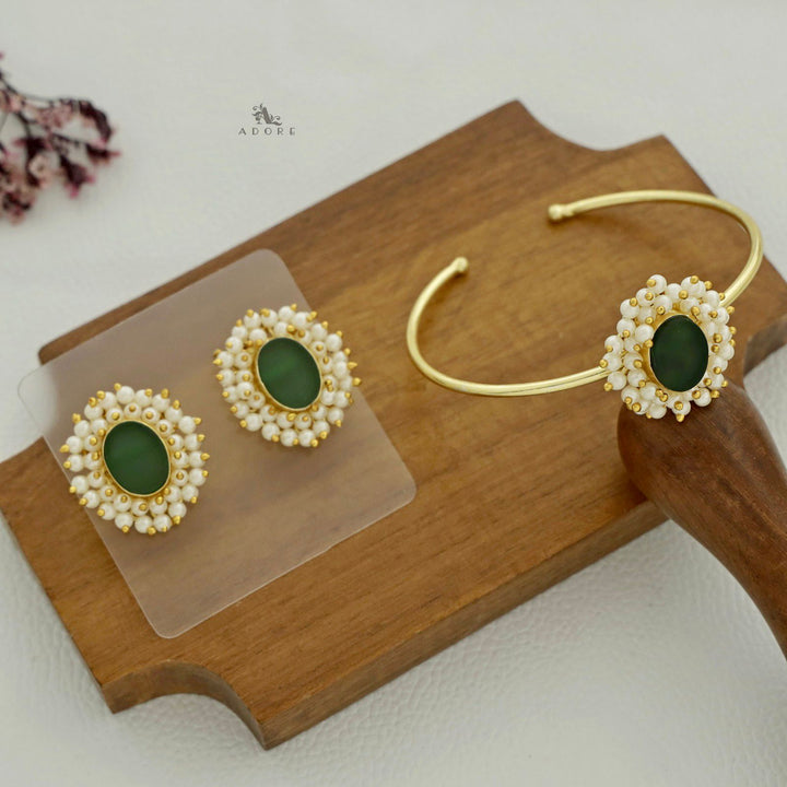 Raw Stone Halina Pearl Bracelet With Earring