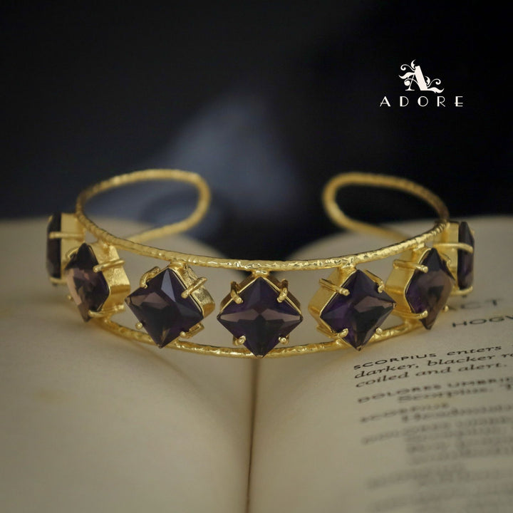 Textured Adonai 7 Stone Diamond Bangle
