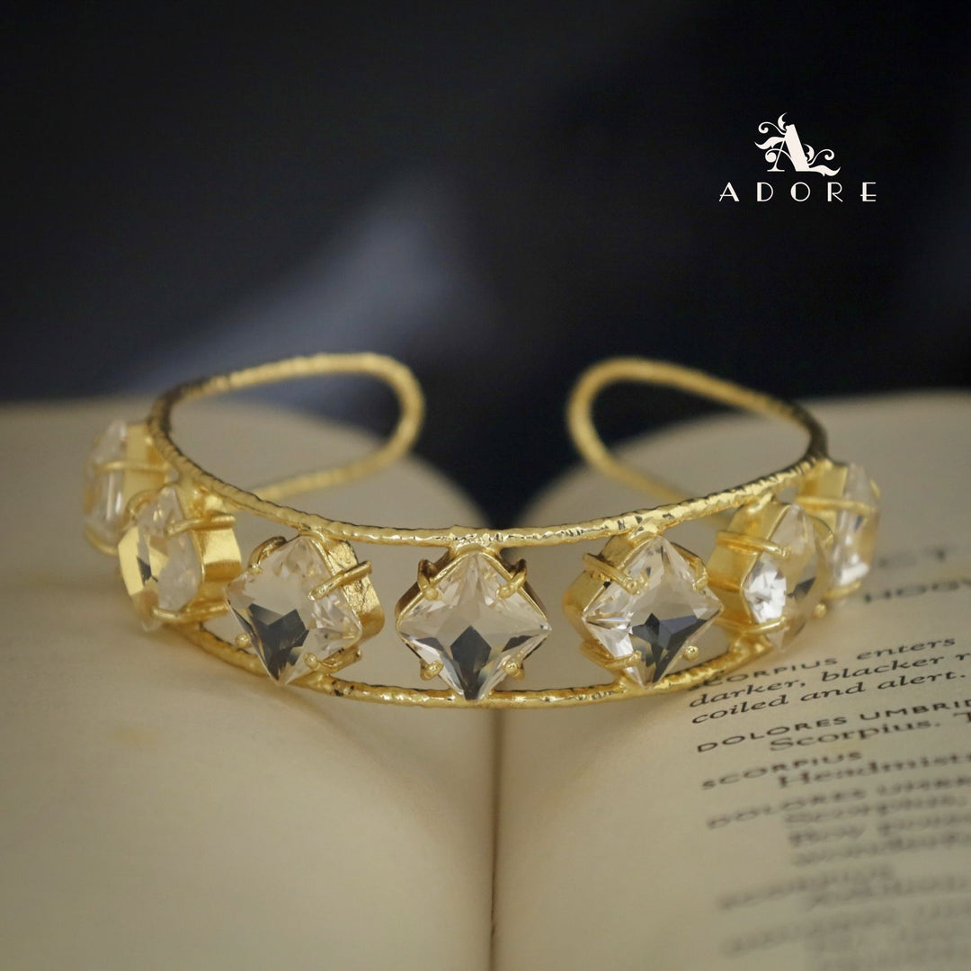 Textured Adonai 7 Stone Diamond Bangle