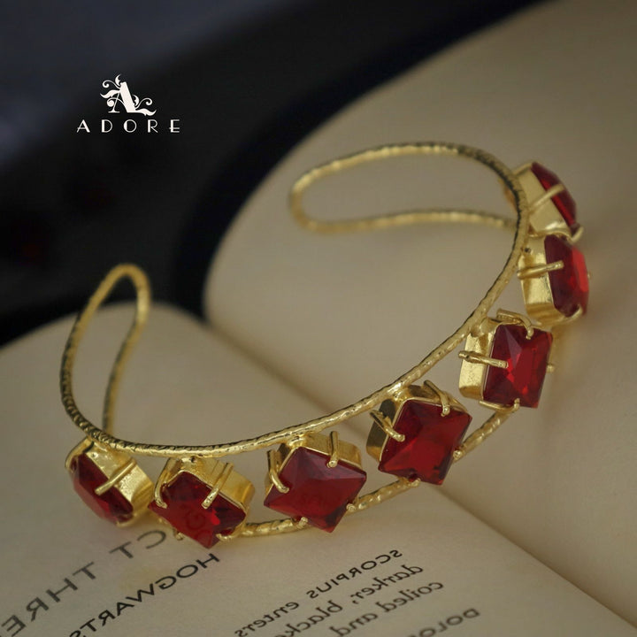 Textured Adonai 7 Stone Diamond Bangle
