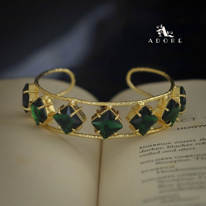 Textured Adonai 7 Stone Diamond Bangle