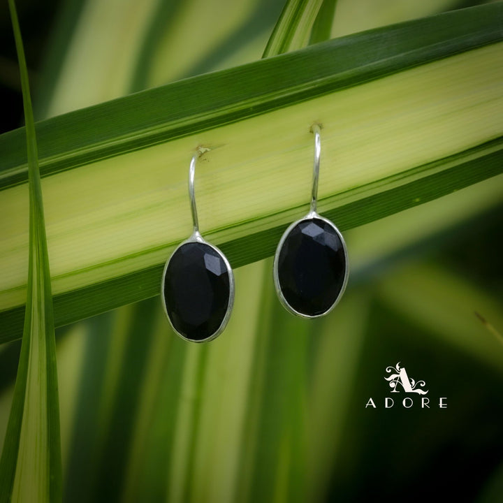 Cercel Silver Oval Drops