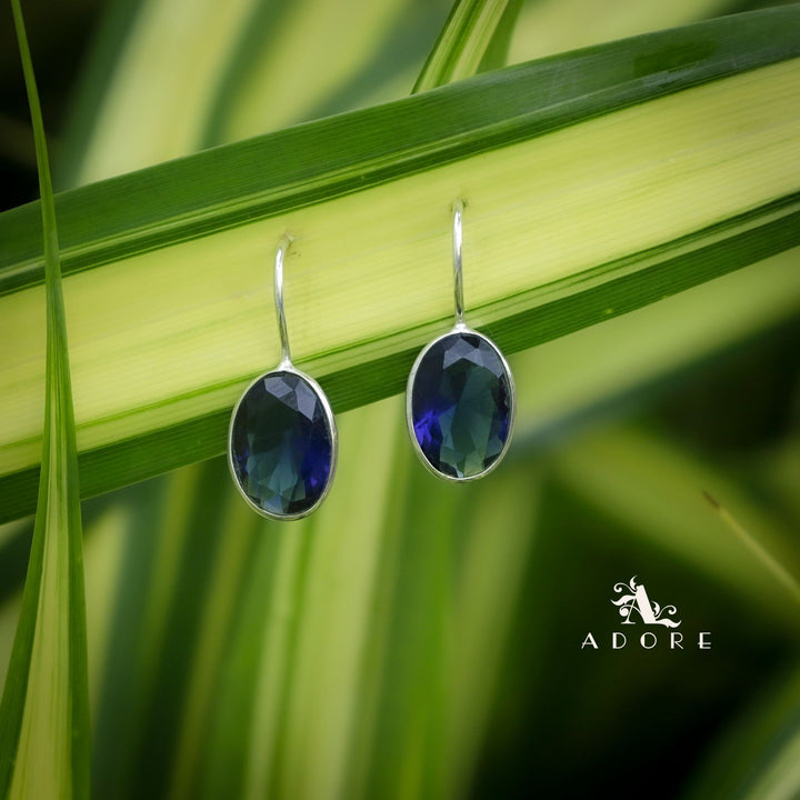 Cercel Silver Oval Drops