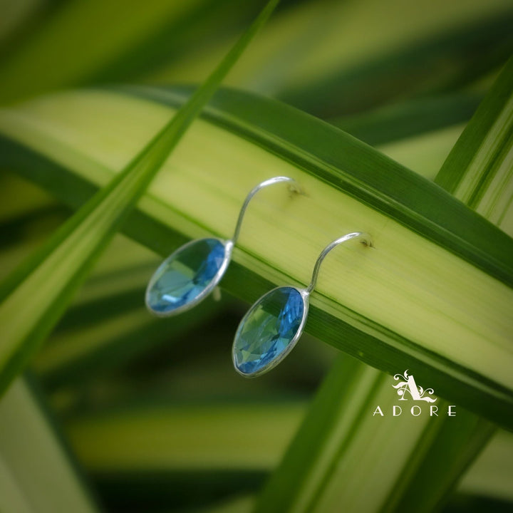Cercel Silver Oval Drops