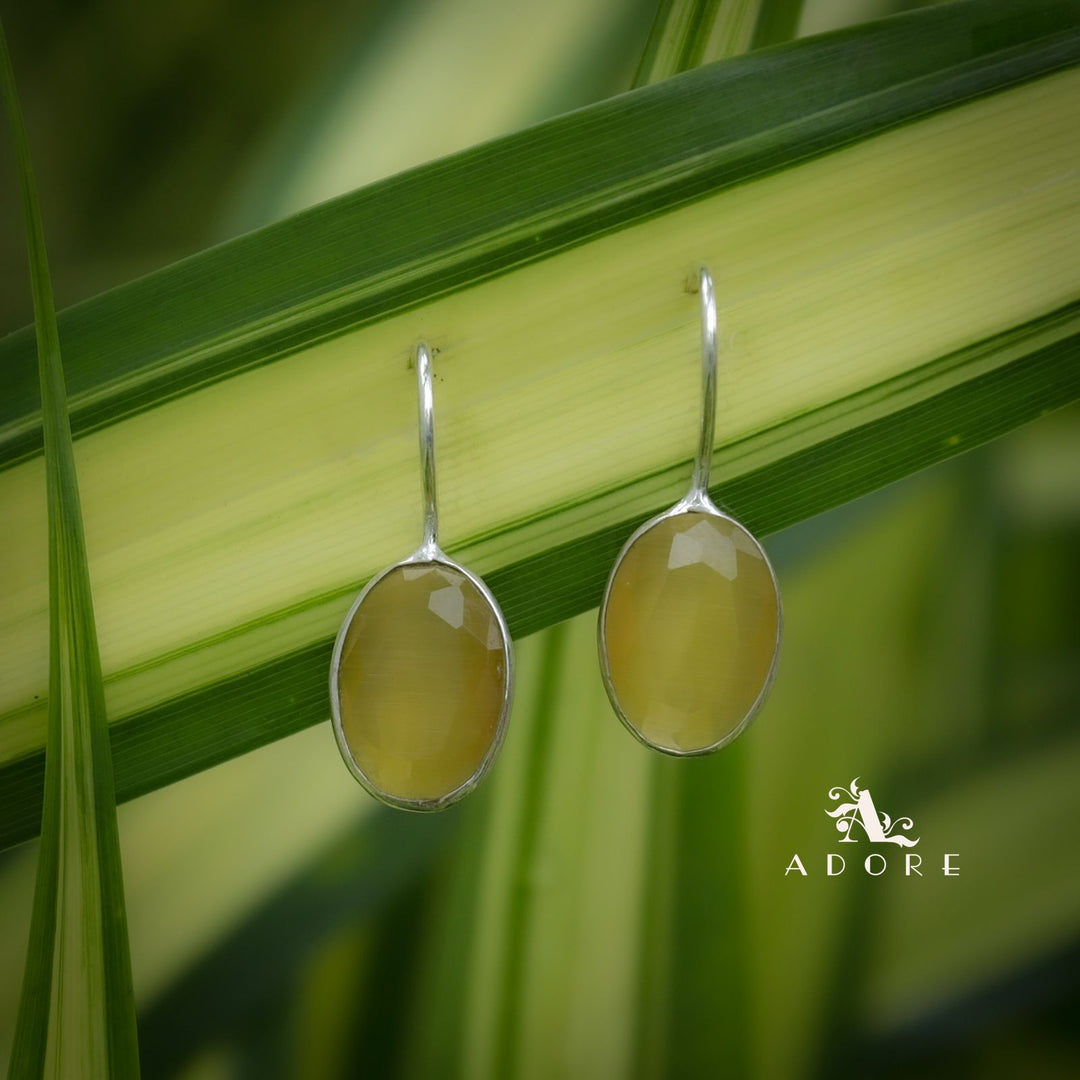 Cercel Silver Oval Drops
