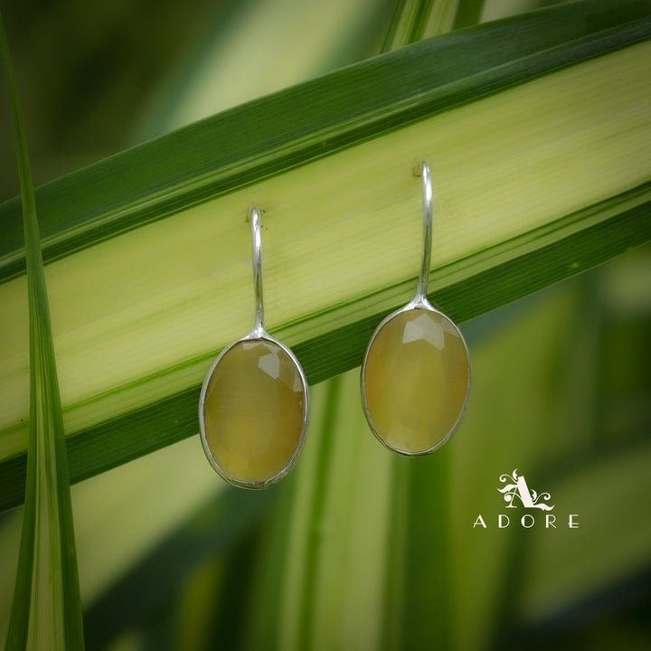 Cercel Silver Oval Drops