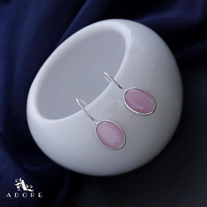 Cercel Silver Oval Drops