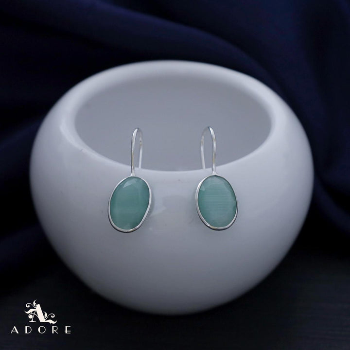 Cercel Silver Oval Drops