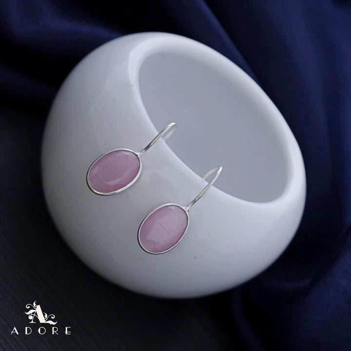 Cercel Silver Oval Drops