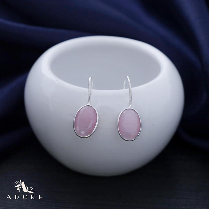 Cercel Silver Oval Drops
