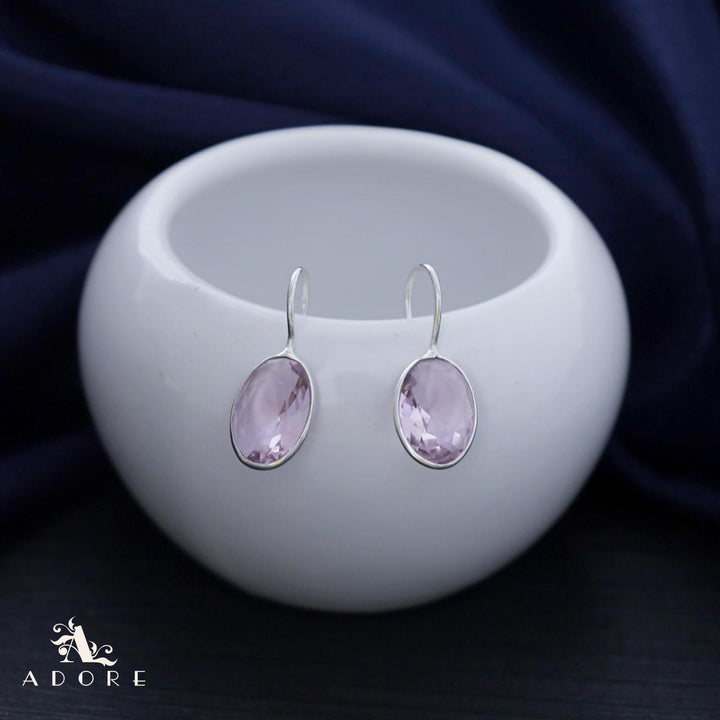 Cercel Silver Oval Drops