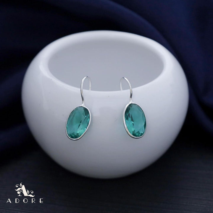 Cercel Silver Oval Drops